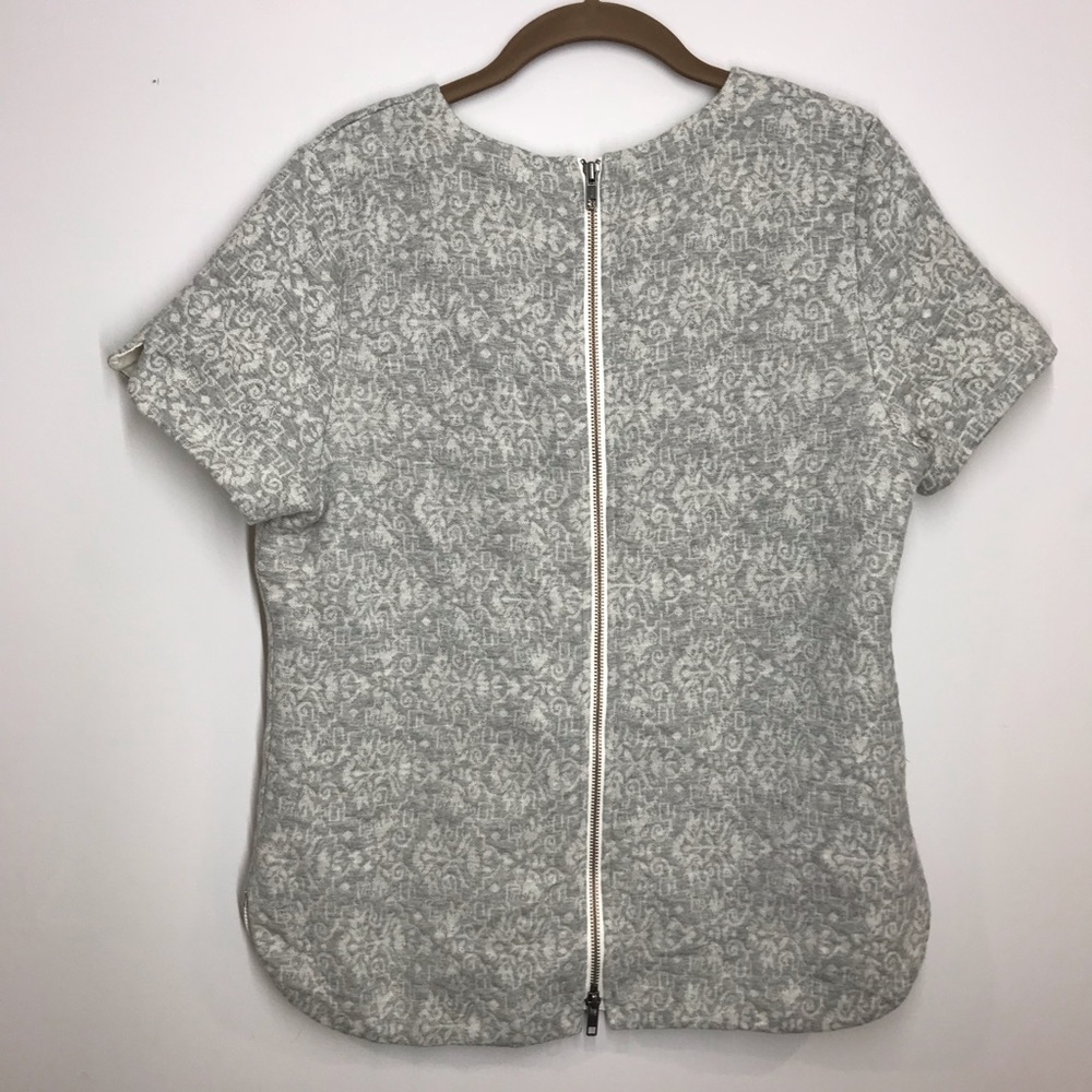 J.Crew back zip sweatshirt top - Picture 6 of 8